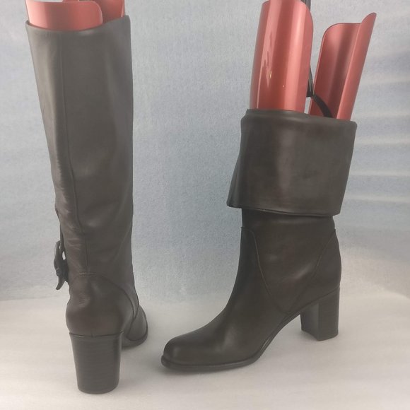 Chocolate Brown Tall Riding boot 100% Leather upper & Leather Lining 39/8us/6uk - Picture 3 of 7